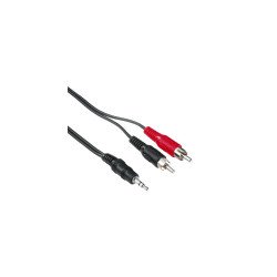 3,5JACK STEREO-2RCA ÖSSZEKÖTŐ 2M Kábel, elosztó Hama