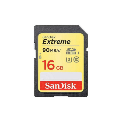 Memóriakártya SDHC Extreme KÁRTYA 16 Gb. 90MB/S, UHS-1, CL10, U3 Sandisk Memóriakártya SDHC Extreme KÁRTYA 16 Gb. 90MB/S, UHS-1, CL10, U3 Sandisk