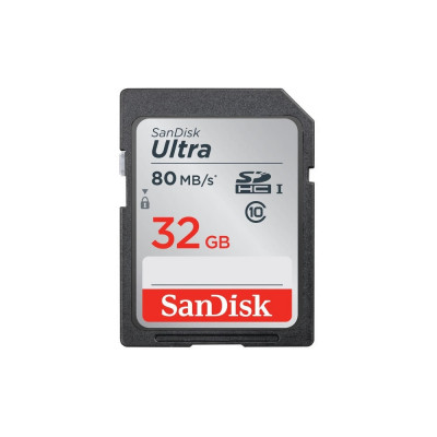 Memóriakártya SDHC ULTRA 32 Gb. Class10, UHS-1, 80Mb/s Sandisk