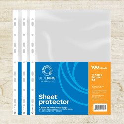 Genotherm lefűzhető, A4, 50 micron fényes víztiszta Bluering® 100 db/csomag,