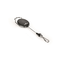 Névjegykártyatartó kihúzható karabineres, Durable with Snap Hook fekete Író- irodaszer, papíráru Durable