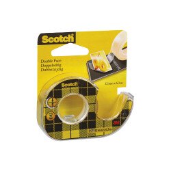 Ragasztószalag kétoldalas, 12mmx6,3m 3M Scotch 136D víztiszta Javítás, ragasztás, csomagolás 3M