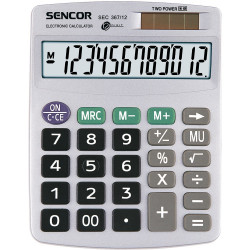Számológép asztali 12 számjegyű kijelző Sencor SEC367/12 szürke Irodatechnika, kellékei Sencor
