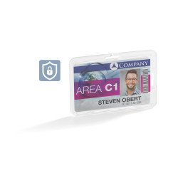 Biztonsági kártyatartó 54mmx87mm, 1 kártya számára, 10 db/csomag, Durable áttetsző Író- irodaszer, papíráru Durable