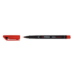 Alkoholos marker 0,4mm, STABILO OHPen S piros Író- irodaszer, papíráru Stabilo