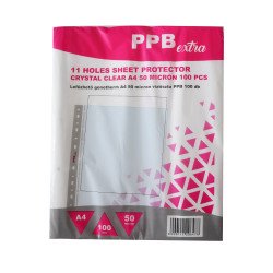 Genotherm lefűzhető, A4, 50 micron víztiszta PPB Extra 100 db/csomag, Író- irodaszer, papíráru Ppb