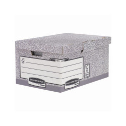 Archiváló konténer csapófedéllel, 310 x 390 x 560 mm., Bankers Box System by Fellowes® 10 db/csomag, szürke Archiválás Fellowes