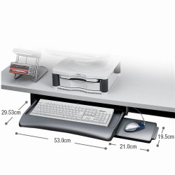 Billentyűzettartó, kihúzható, Fellowes® Underdesk Billentyűzet Fellowes