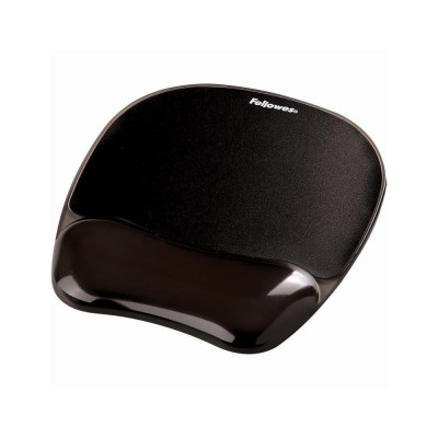 Egérpad csuklótámasszal, géltöltésű, Fellowes® Crystal Gel, fekete Egérpad csuklótámasszal, géltöltésű, Fellowes® Crystal Gel, fekete