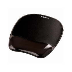 Egérpad csuklótámasszal, géltöltésű, Fellowes® Crystal Gel, fekete Egérpad Fellowes