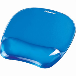 Egérpad csuklótámasszal, géltöltésű, Fellowes® Crystal Gel, kék Egérpad Fellowes
