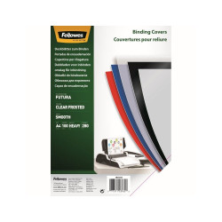 Előlap, A4, 280 mikron, PP, matt, 100 db/csomag, Fellowes® Futura, tejfehér Irodatechnika, kellékei Fellowes