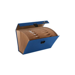 Irattartó -. harmonikatáska, karton, 250 x 362 x 124 mm.,19 rekeszes, Fellowes® Bankers Box Handifile, kék Irattáska Fellowes