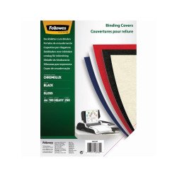Hátlap, A4, 250 g, fényes, Fellowes® ChromoLux, 100 db/csomag, fekete Irodatechnika, kellékei Fellowes