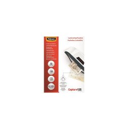 Lamináló fólia, A5, 125 mikron, fényes, 100 db/doboz, Fellowes® Irodatechnika, kellékei Fellowes