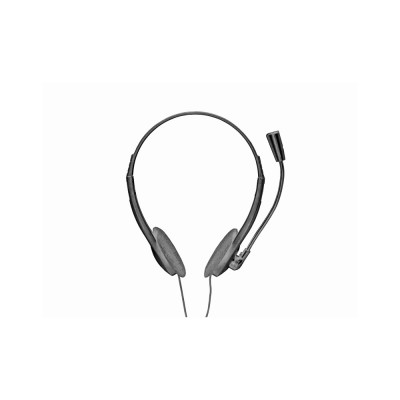 Headset vezetékes mikrofonos Ziva Chat Trust fekete-ezüst