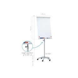 Flipchart tábla mobil 68x105cm, mágneses 5 görgős gurítható X-tra Line Mobil  EL-FC31 Franken