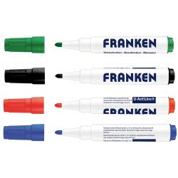 Táblamarker készlet, 1-3mm, kerek, antibakteriális Franken, 4 klf. szín Író- irodaszer, papíráru Franken