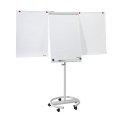 Flipchart tábla mobil 68x105cm, mágneses, 2 db segédkarral, 5 görgős Premium line  F2400/N Franken