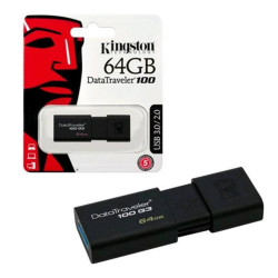 Pendrive 64Gb. USB 3.0 Kingston fekete Adattárolók Kingston