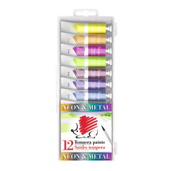 Tempera színes 12x12ml, Süni Ico 12 neon színek Író- irodaszer, papíráru Ico