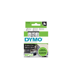 Feliratozógép szalag Dymo D1 S0720680/40913 9mmx7m, ORIGINAL, fekete/fehér Feliratozógép szalag Dymo