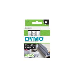 Feliratozógép szalag Dymo D1 S0720670/40910 9mmx7m, ORIGINAL, fekete/víztiszta Feliratozógép szalag Dymo