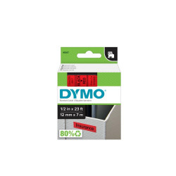 Feliratozógép szalag Dymo D1 S0720570/45017 12mmx7m, ORIGINAL, fekete/piros Feliratozógép szalag Dymo