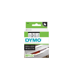 Feliratozógép szalag Dymo D1 S0720820/45800 19mmx7m, ORIGINAL, fekete/víztiszta Feliratozógép szalag Dymo