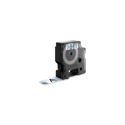 Feliratozógép szalag Dymo D1 S0720820/45800 19mmx7m, ORIGINAL, fekete/víztiszta