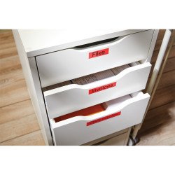 Feliratozógép szalag Dymo D1 S0720870/45807 19mmx7m, ORIGINAL, fekete/piros