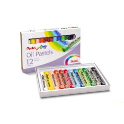 Kréta olajpasztell készlet, PHN-12U Pentel, 12 klf. szín Író- irodaszer, papíráru Pentel