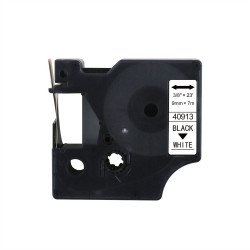 Feliratozógép szalag kompatibilis Dymo S0720680/40913 9mmx7m ECO fekete/fehér Feliratozógép szalag Eco