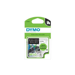 Feliratozógép szalag Dymo D1 flexibilis ID S0718040/16957 12mmx3,5m, fekete/fehér Feliratozógép szalag Dymo