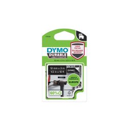 Feliratozógép szalag tartós Dymo D1 1978365 12mmx3m ORIGINAL fehér/fekete Feliratozógép szalag Dymo