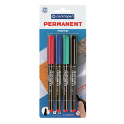 Alkoholos marker készlet, 1mm, M, Centropen 2846 bliszteres, 4 klf. szín Író- irodaszer, papíráru Centropen