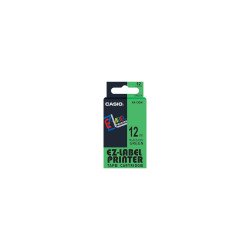 Feliratozógép szalag XR-12GN1 9mmx8m Casio zöld/fekete Feliratozógép szalag Casio