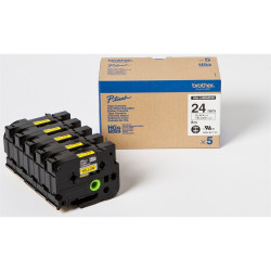Feliratozógép szalag, Brother HGE651 24mmx8m ORIGINAL fekete/sárga Feliratozógép szalag Brother