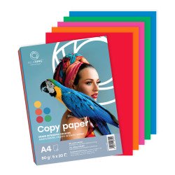 Másolópapír, színes, vegyes színek A4, 80g Bluering® 5x20 ív/csomag, intenzív színes Író- irodaszer, papíráru Bluering