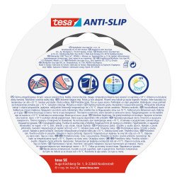Csúszásgátló szalag 25mmx5 m Tesa fekete Csúszásgátló szalag Tesa
