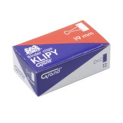 Binderkapocs 19mm, 12 db/doboz, Grand Irodatechnika, kellékei Grand