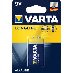 Elem 9V-os 6LR61 E Longlife 1 db/csomag, Varta Elem, akkumulátor, töltő Varta