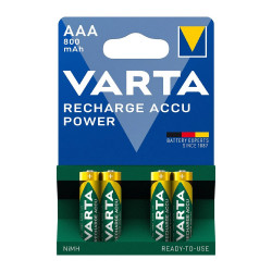 Elem tölthető akku AAA mikro 800 mAH Power 4 db/csomag, Varta