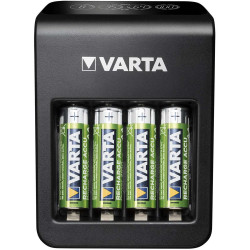 Elemtöltő, akku LCD Plug töltő + 4 db AA 2100 mAH Varta Elem, akkumulátor, töltő Varta