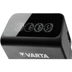 Elemtöltő, akku LCD Plug töltő + 4 db AA 2100 mAH Varta