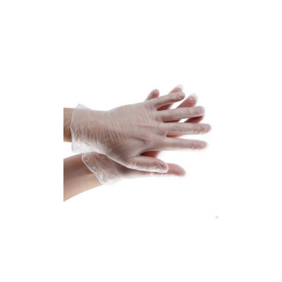 Gumikesztyű vinil púdermentes M 100 db/doboz átlátszó