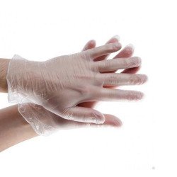Gumikesztyű vinil púdermentes M 100 db/doboz átlátszó