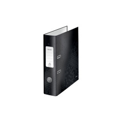 Iratrendező A4, 8cm, karton Leitz 180 Wow fekete Iratrendező Leitz