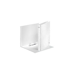 Gyűrűskönyv A4, Maxi 4cm, 2 gyűrű, D alakú, karton Leitz Wow fehér Gyűrűskönyv Leitz