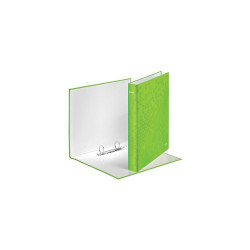 Gyűrűskönyv A4, Maxi 4cm, 2 gyűrű, D alakú, karton Leitz Wow zöld Gyűrűskönyv Leitz